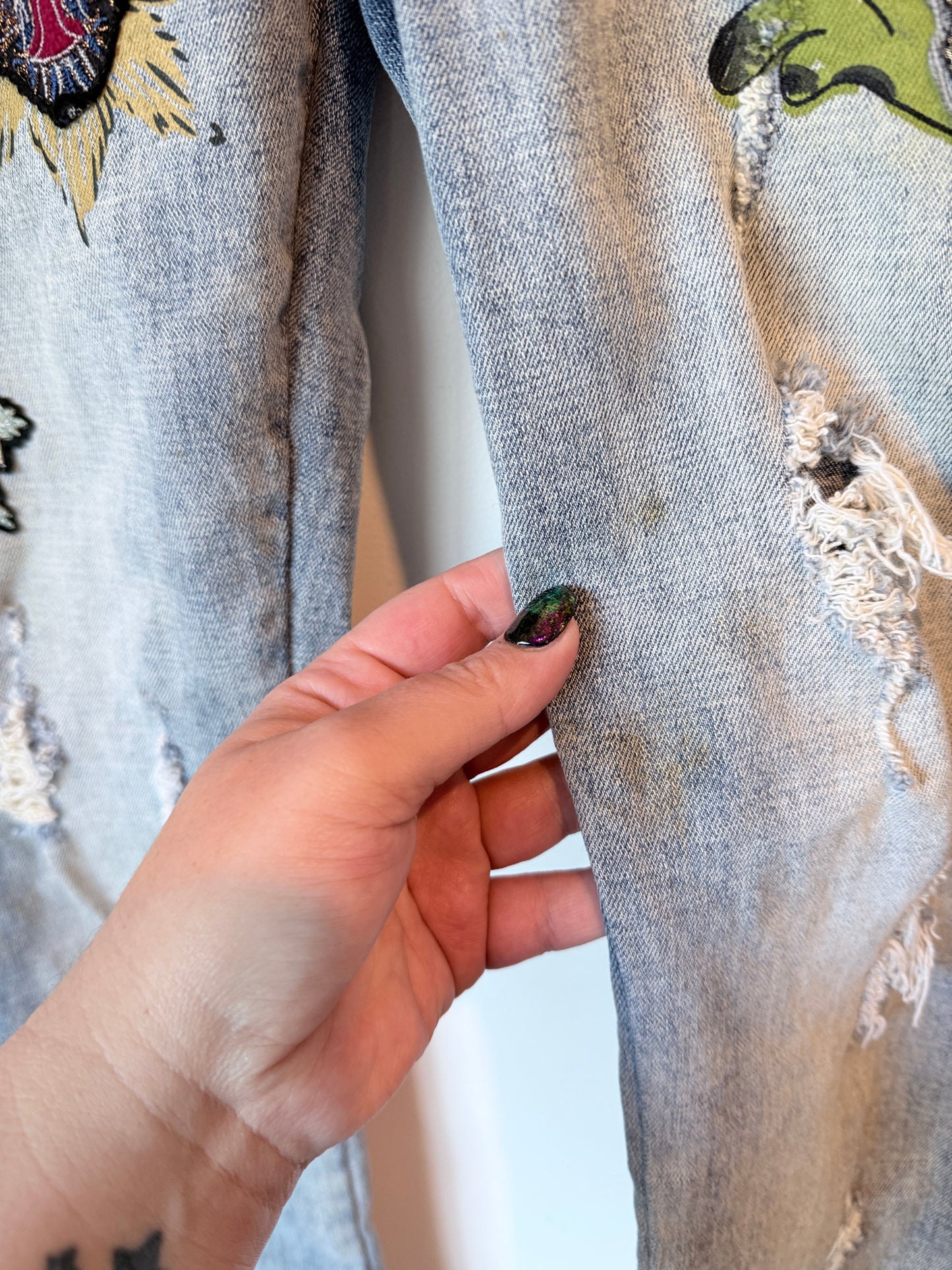 Dolce & Gabbana Light-wash Embellished Jeans Size 29 | Waist 78cm