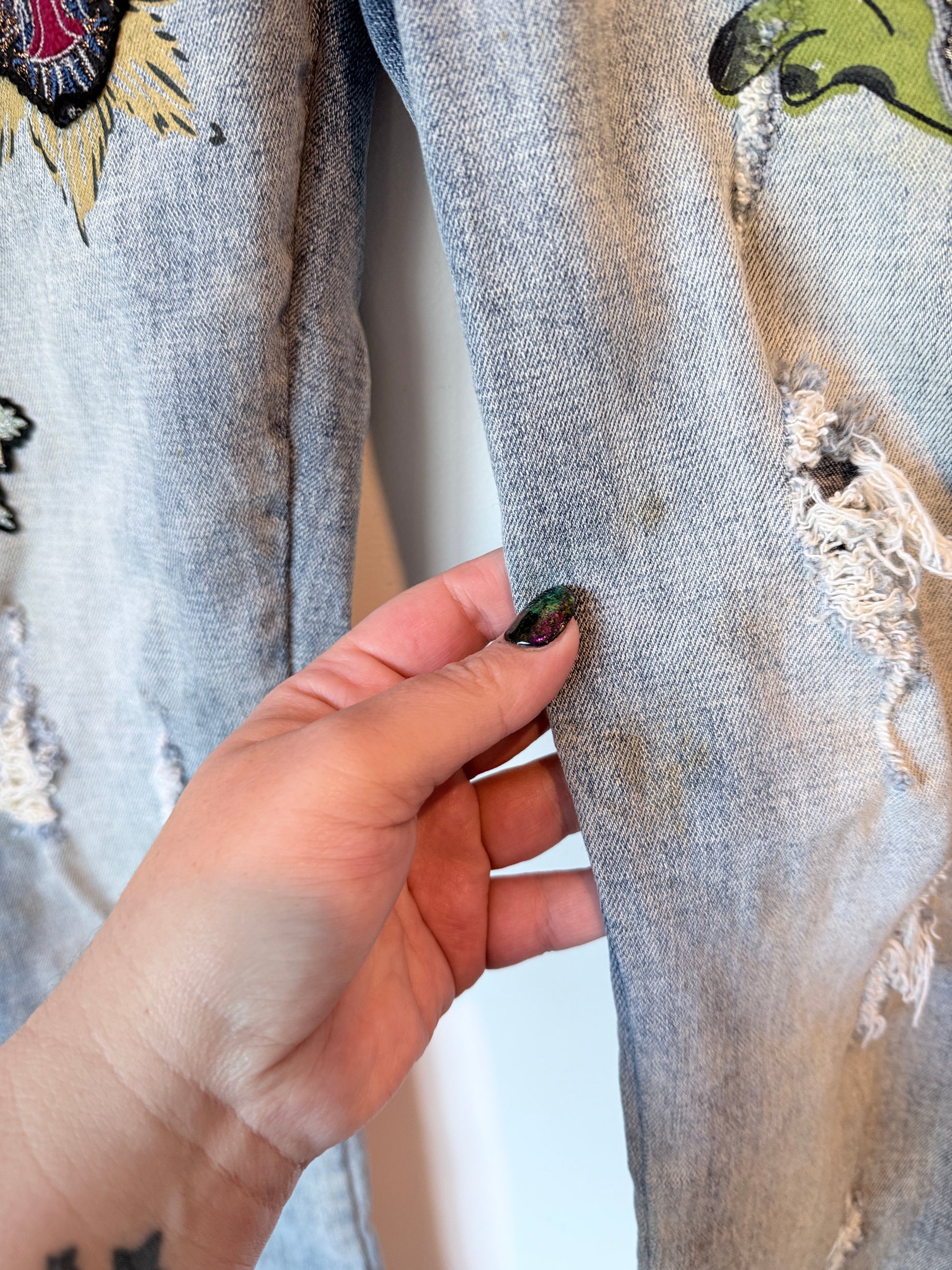 Dolce & Gabbana Light-wash Embellished Jeans Size 29 | Waist 78cm