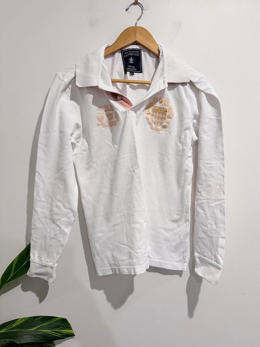 Chasecult Long-sleeve Rugby Shirt Size U/Arm to U/Arm 48cm