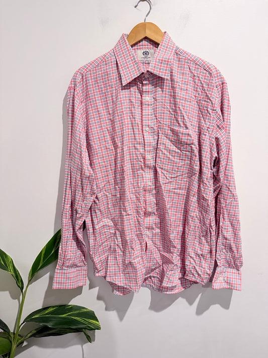 Cambridge Checkered Long-sleeve Shirt Size U/Arm to U/Arm 65cm