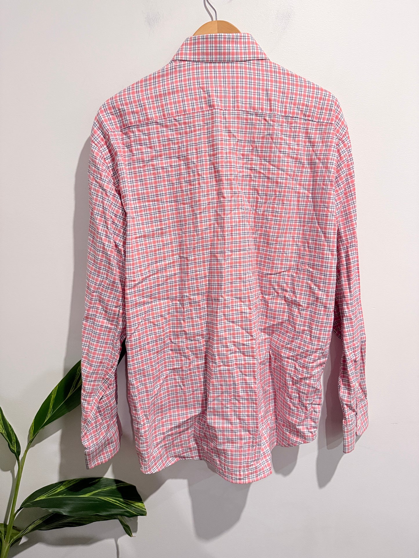 Cambridge Checkered Long-sleeve Shirt Size U/Arm to U/Arm 65cm