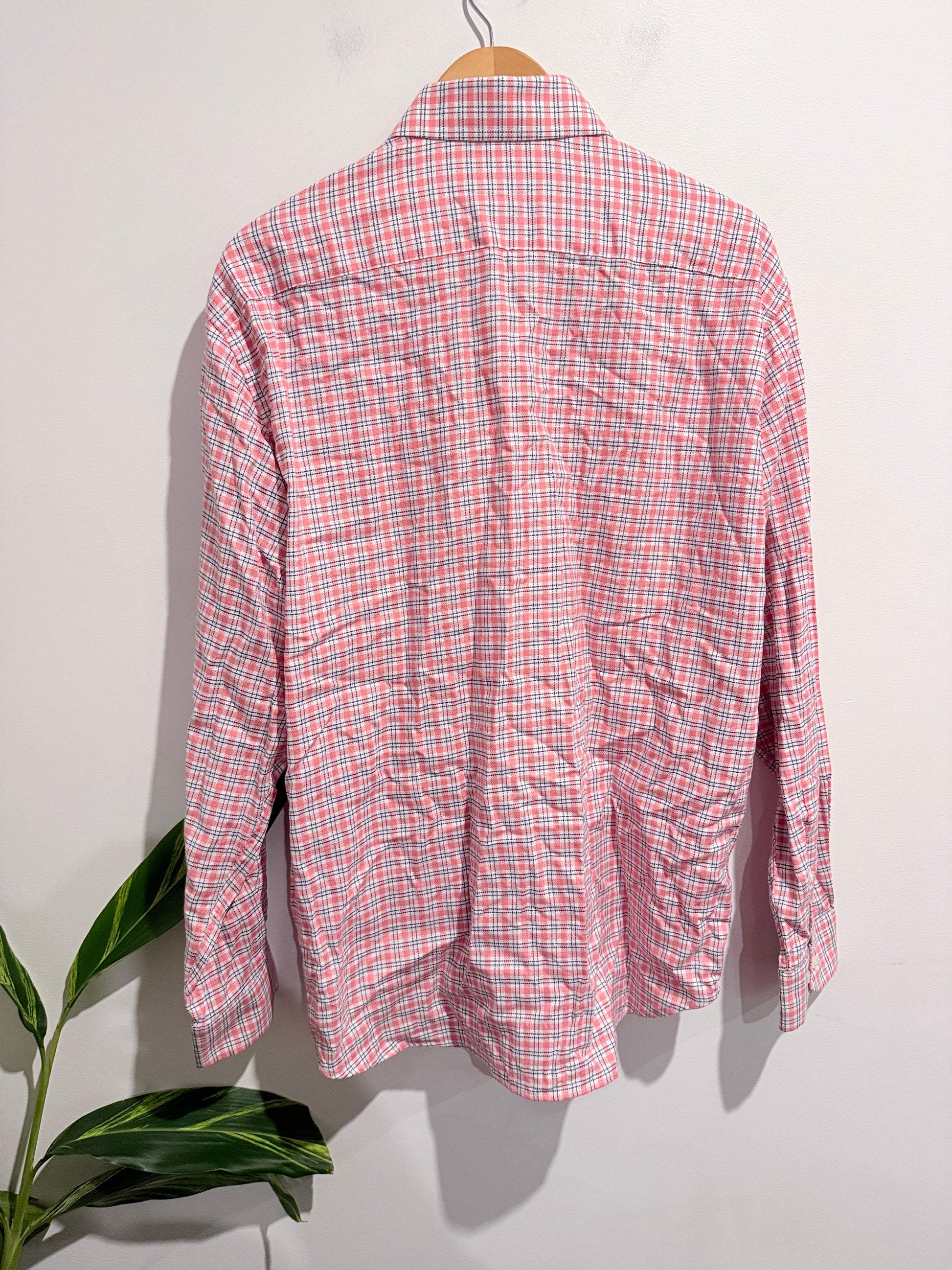 Cambridge Checkered Long-sleeve Shirt Size U/Arm to U/Arm 65cm