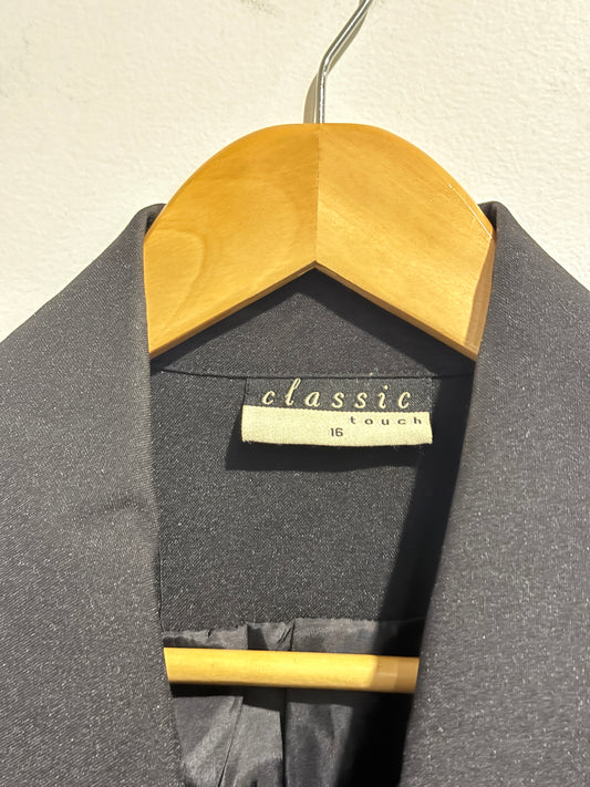 Classic Touch Zip-up Collared Jacket Size 16