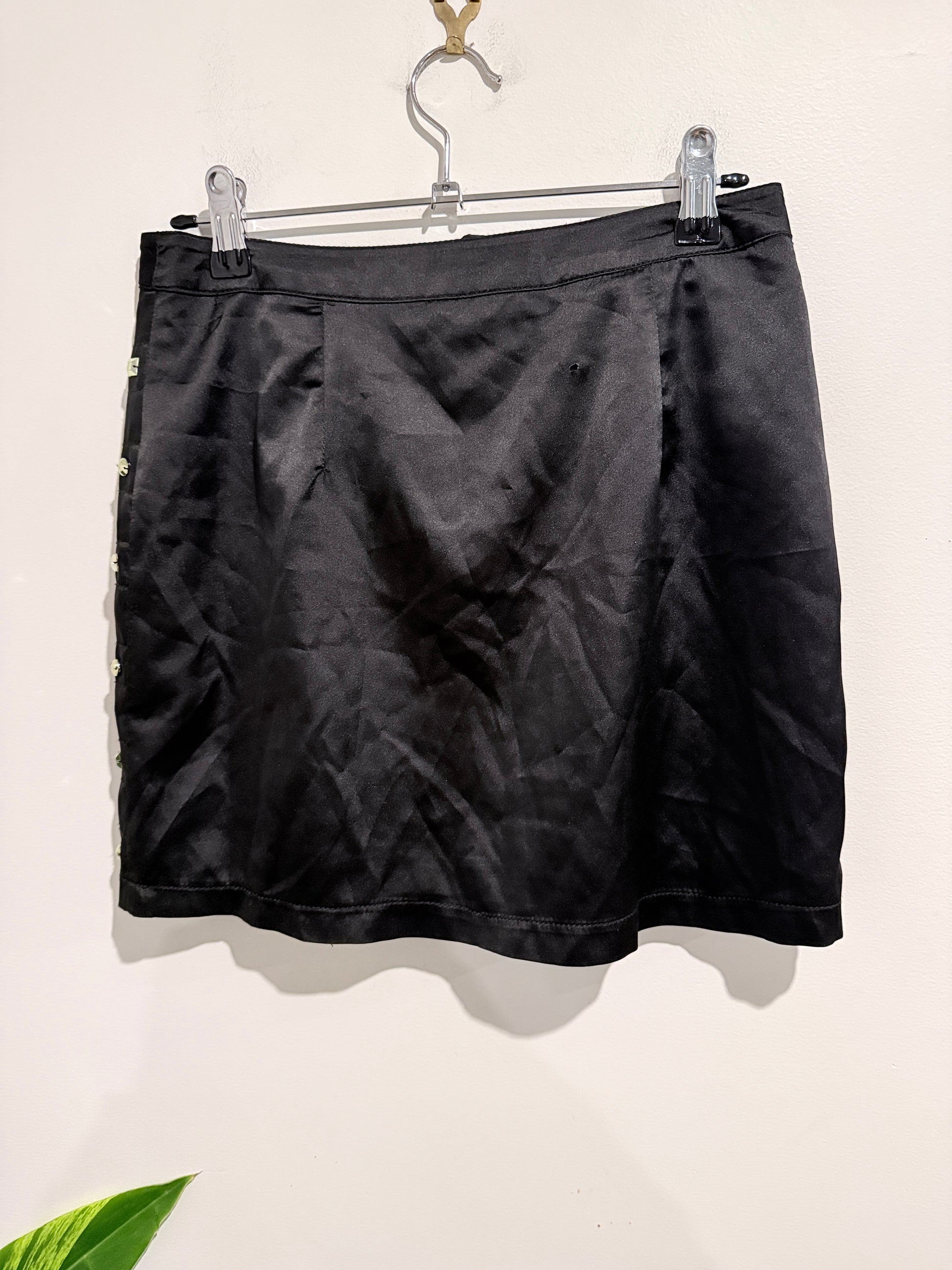 Krafty Black Punk Rock-style Mini Skirt Size S | Waist: 72cm