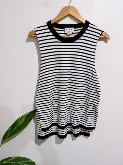 Blak Basics Striped Knit Sleeveless Top Size 10
