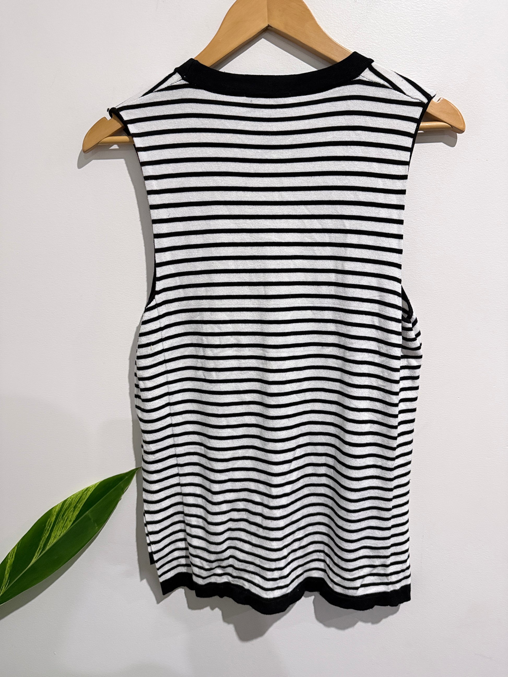 Blak Basics Striped Knit Sleeveless Top Size 10