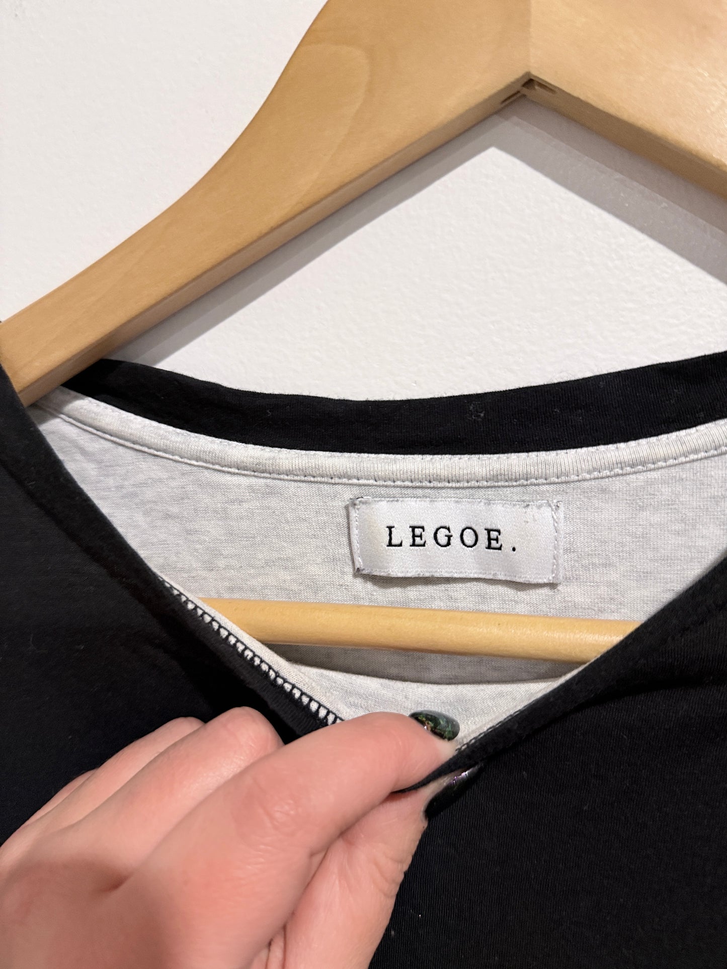 Legoe Long-sleeve Crewneck Top Size U/Arm to U/Arm 54cm