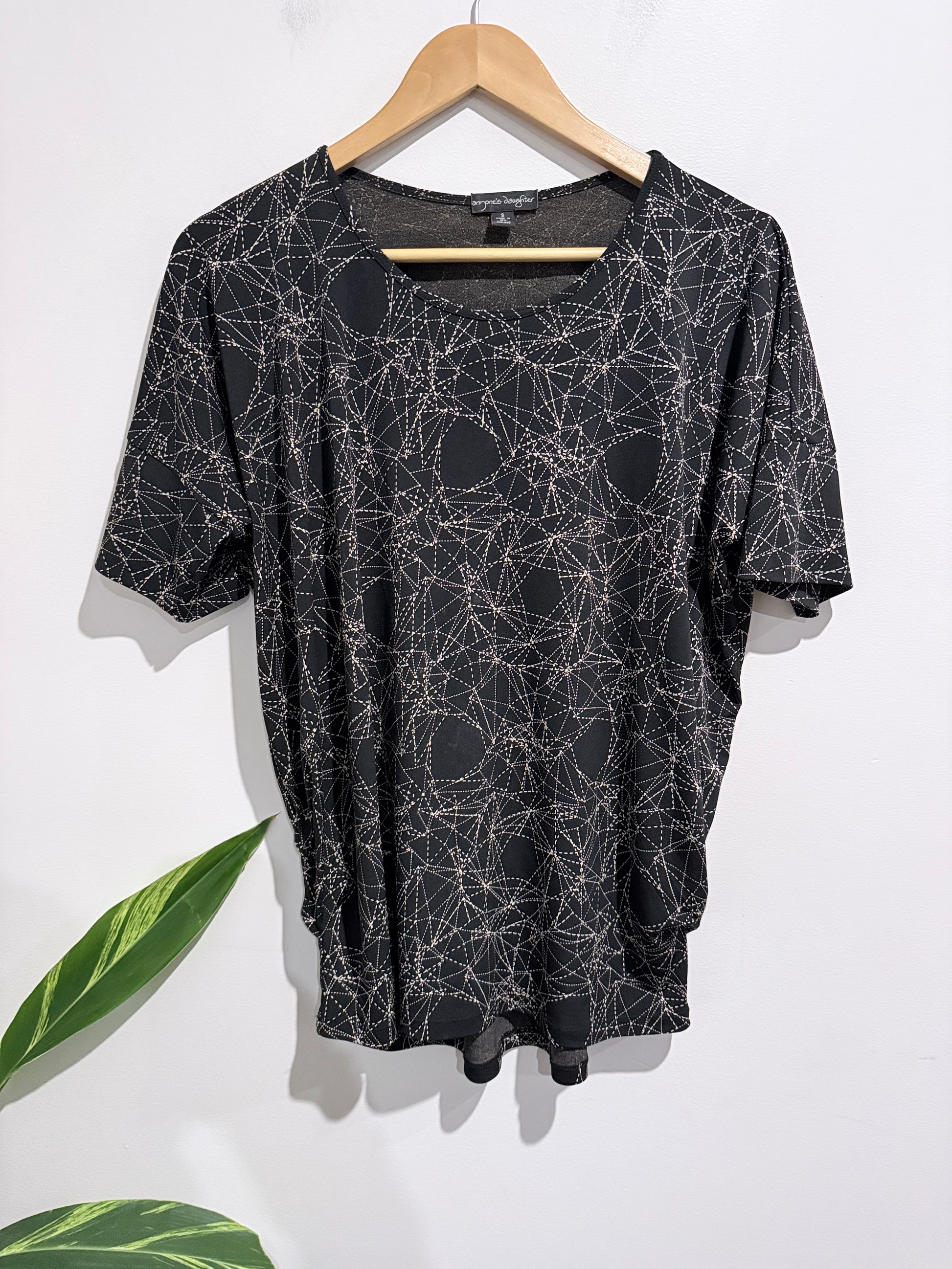 Anyone's Daughter (NZ Made) Spider Web Patterned Top Size S