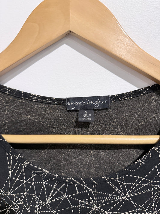 Anyone's Daughter (NZ Made) Spider Web Patterned Top Size S