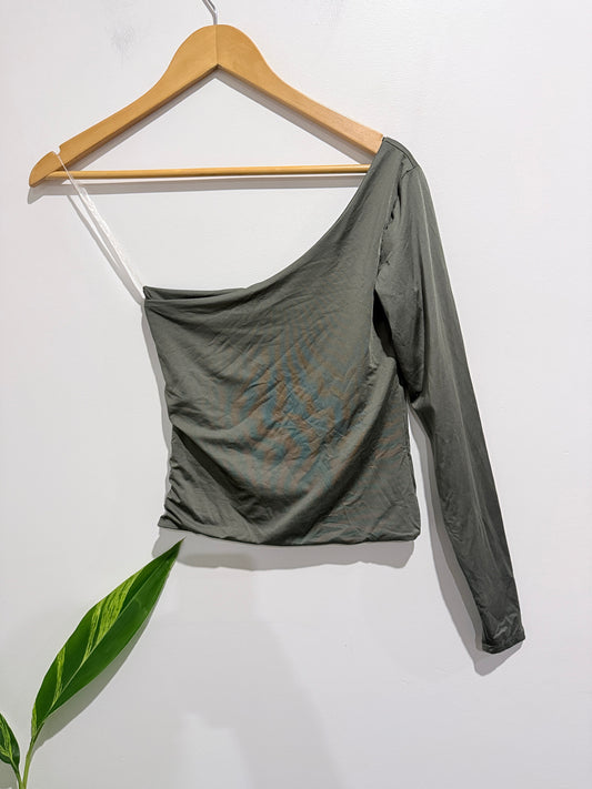 Glassons One-shoulder Long-sleeve Top Size S