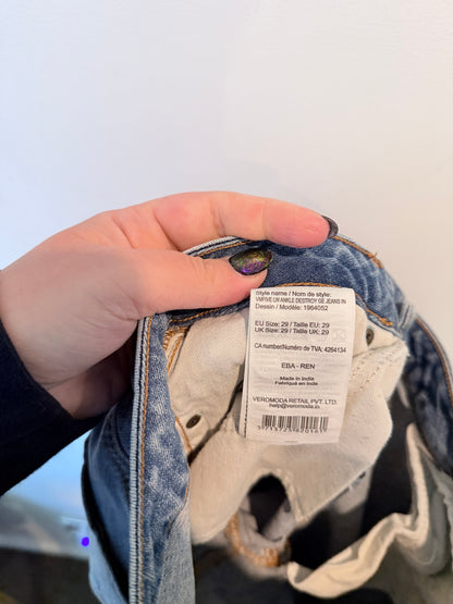 Vero Moda Light-wash Distressed Skinny Jeans Size 29 | Waist: 76cm