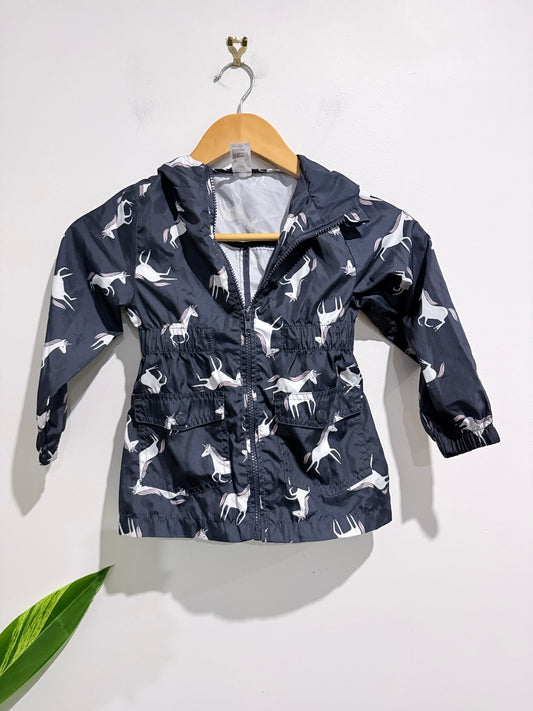 Kids & CO Unicorn Waterproof Cosy Lined Jacket Size Girls 1-7 | 4