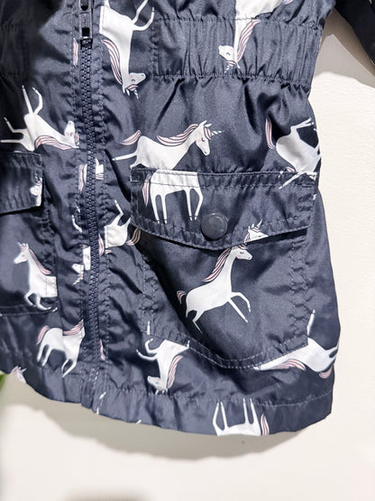 Kids & CO Unicorn Waterproof Cosy Lined Jacket Size Girls 1-7 | 4