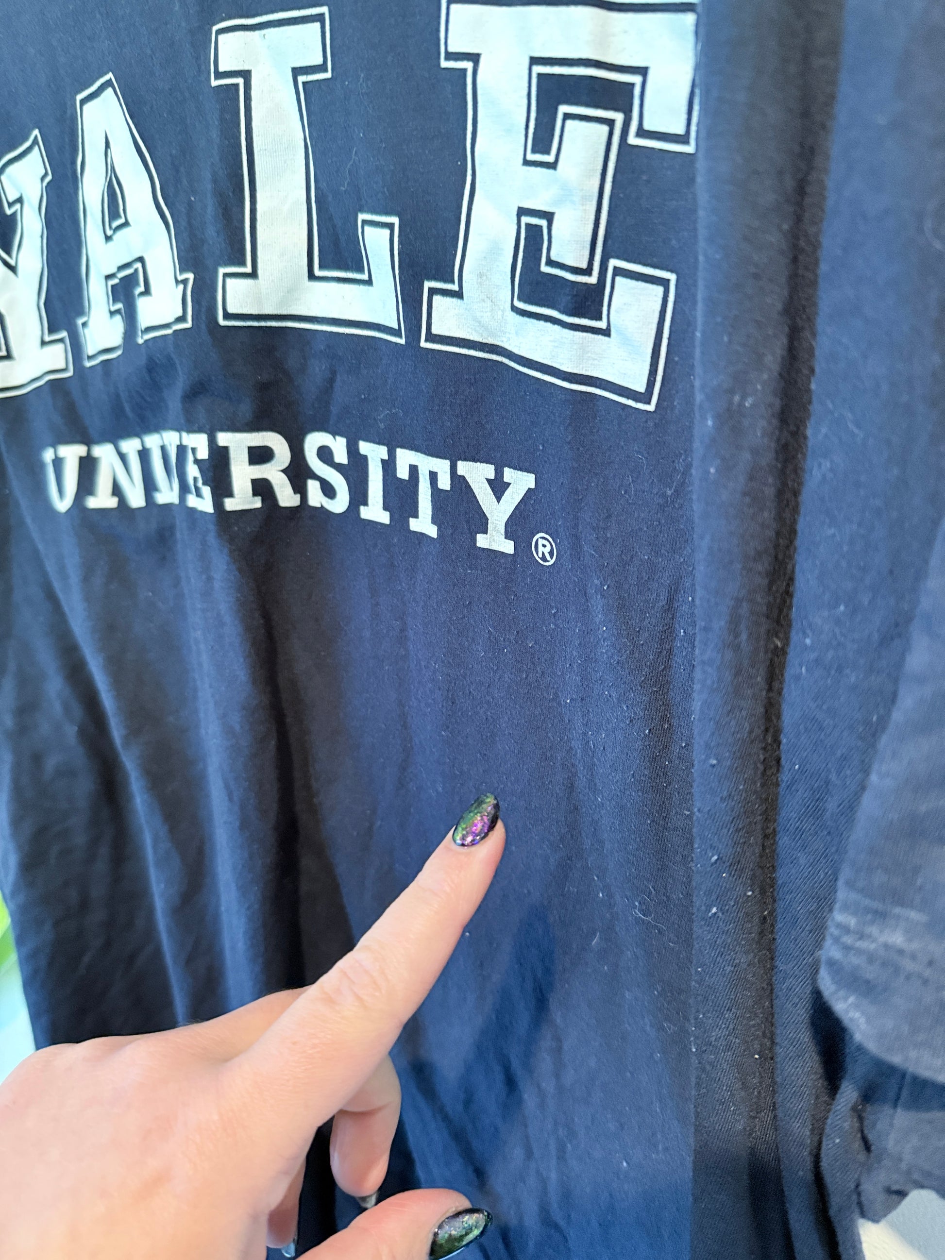 Brand Unknown Yale University Collegiate Graphic T-shirt Size 26 | U/Arm to U/Arm 71cm