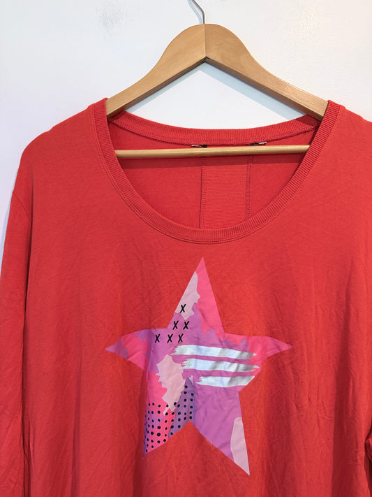 Brand Unknown Long-sleeve Oversized Tunic Top Size U/Arm to U/Arm 71cm