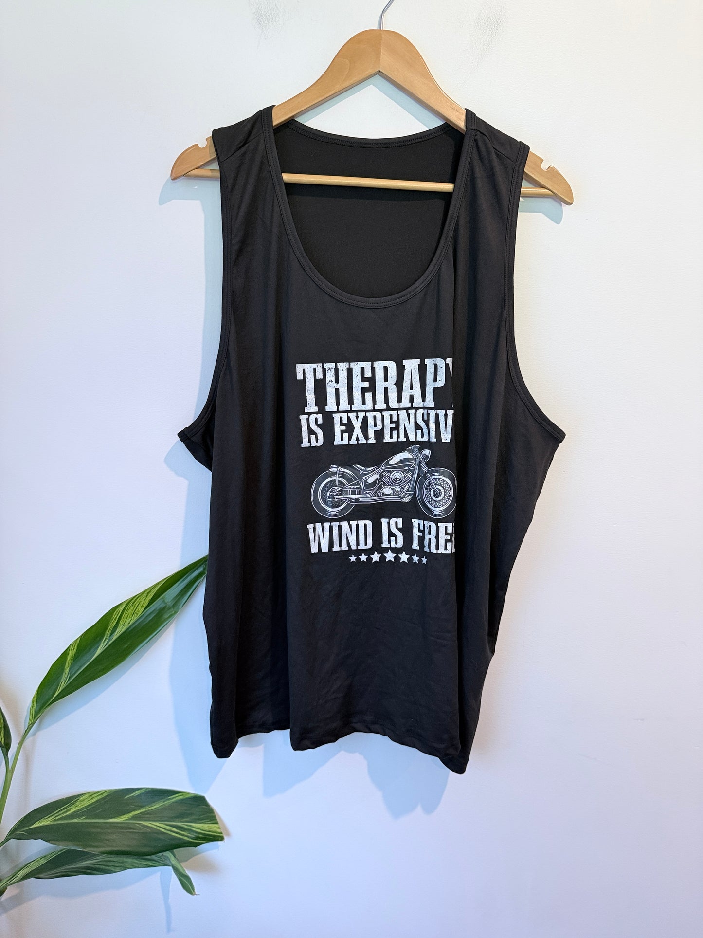 Brand Unknown Graphic Biker Tank Top Size 5XL | U/Arm to U/Arm 68cm