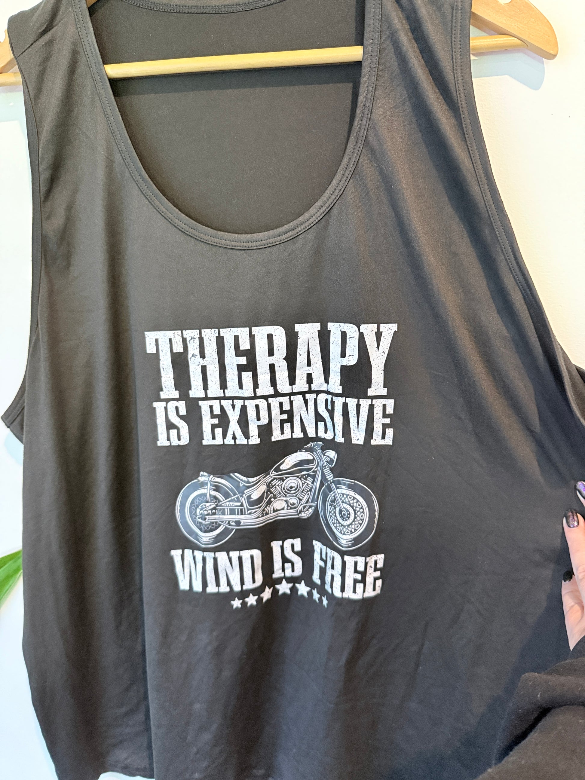 Brand Unknown Graphic Biker Tank Top Size 5XL | U/Arm to U/Arm 68cm