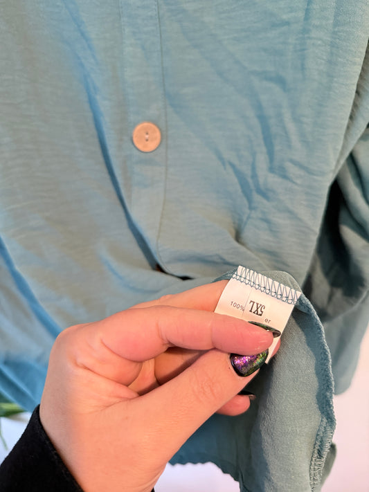 Brand Unknown Relaxed-fit Lightweight V-neck Cardigan Size 5XL | U/Arm to U/Arm 72cm