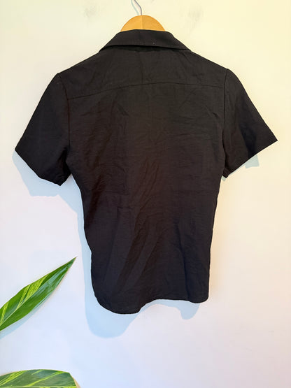 Brand Unknown Short-sleeve Button-down Shirt Size U/Arm to U/Arm 65cm