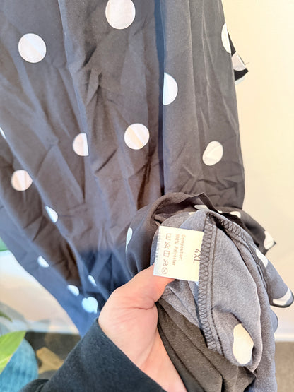 Brand Unknown Polka Dot Sleeveless Maxi Dress Size 4XL | U/Arm to U/Arm 62cm