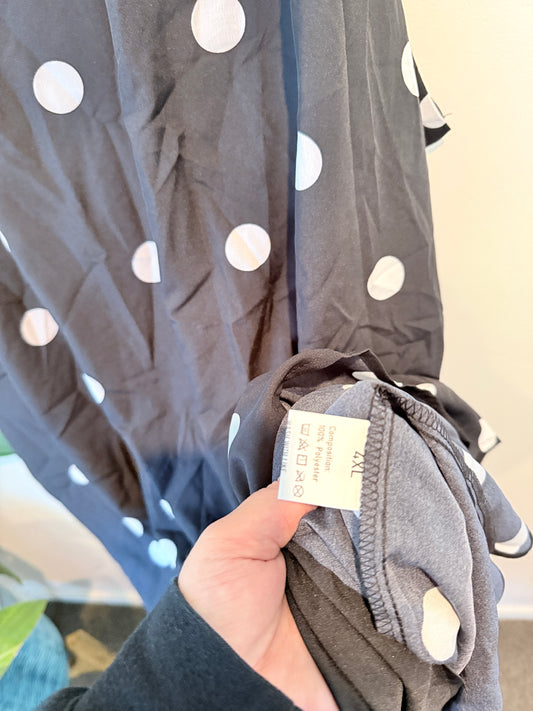Brand Unknown Polka Dot Sleeveless Maxi Dress Size 4XL | U/Arm to U/Arm 62cm