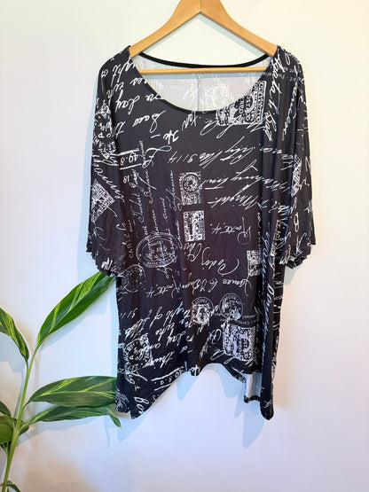Brand Unknown Casual Relaxed-fit Tunic Top Size 4XL | U/Arm to U/Arm 73cm