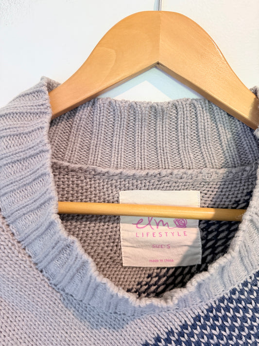 Elm Lifestyle Color-blocked Knit Poncho Sweater Size S