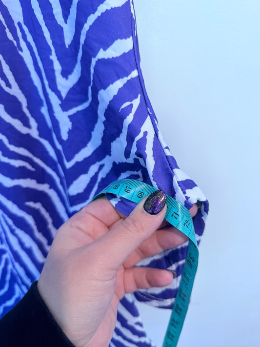 Brand Unknown Zebra Print Cold-shoulder Top Size U/Arm to U/Arm 72cm