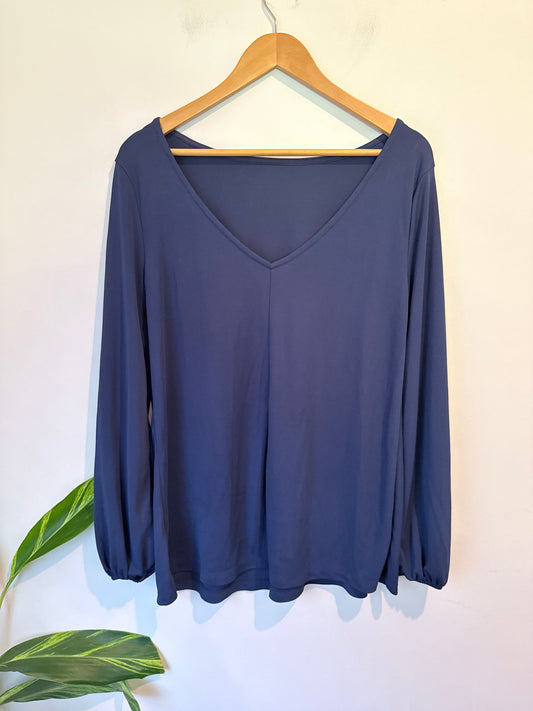 Asos Maternity Sheer V-neck Long-sleeve Top Size 10
