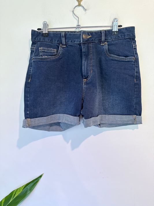 H & H Cuffed Denim Jean Shorts Size 10
