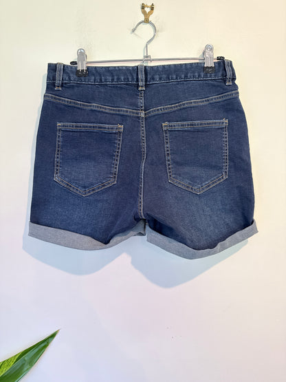 H & H Cuffed Denim Jean Shorts Size 10