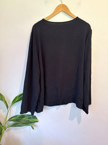 Brand Unknown Long-sleeve Half-zip Pullover Shirt Size 5XL | U/Arm to U/Arm 63cm