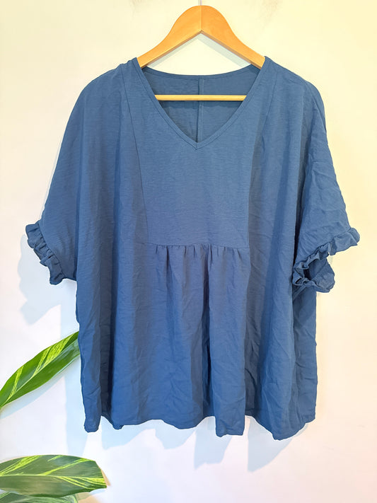 Brand Unknown Short-sleeve Tunic Top Size 4XL | U/Arm to U/Arm 72cm