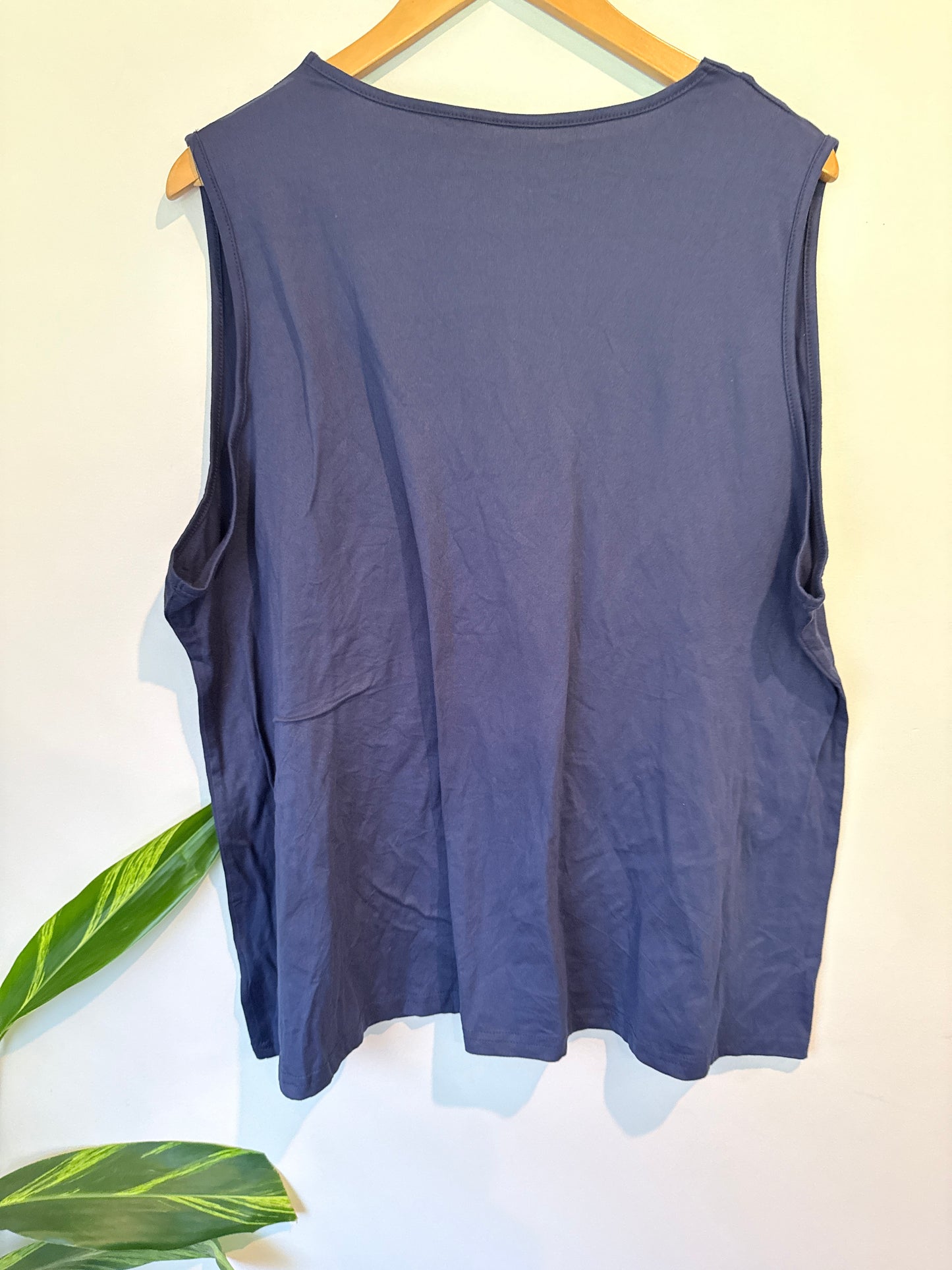 Brand Unknown Sleeveless V-neck Top Size U/Arm to U/Arm 68cm