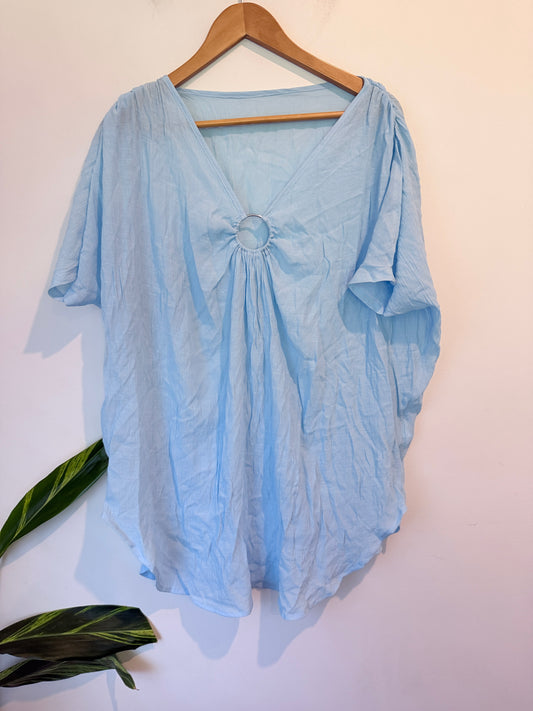 Brand Unknown Oversized Kaftan Tunic Shirt Size One-size | U/Arm to U/Arm 73cm