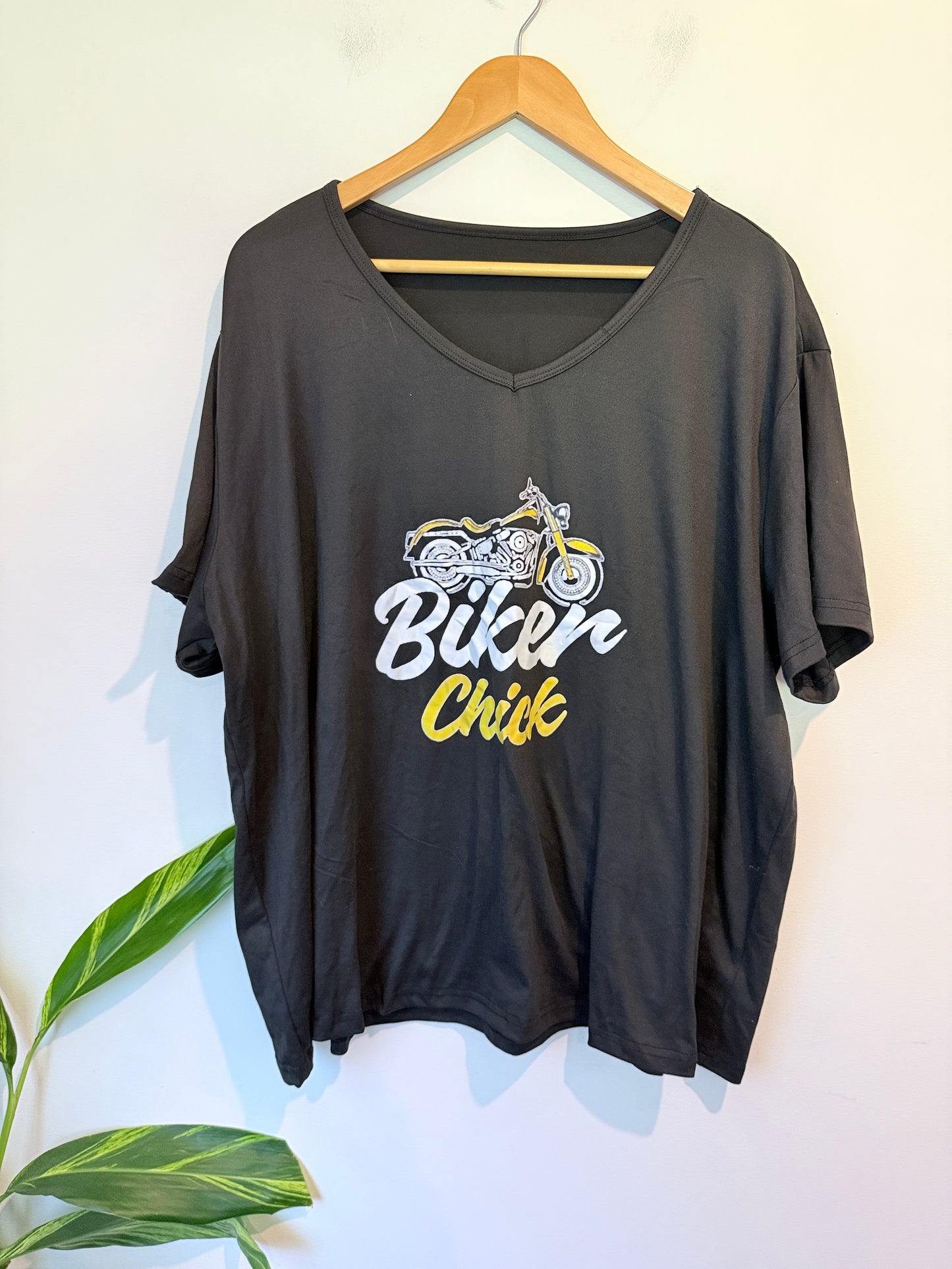Brand Unknown Graphic V-neck T-shirt Size U/Arm to U/Arm 71cm