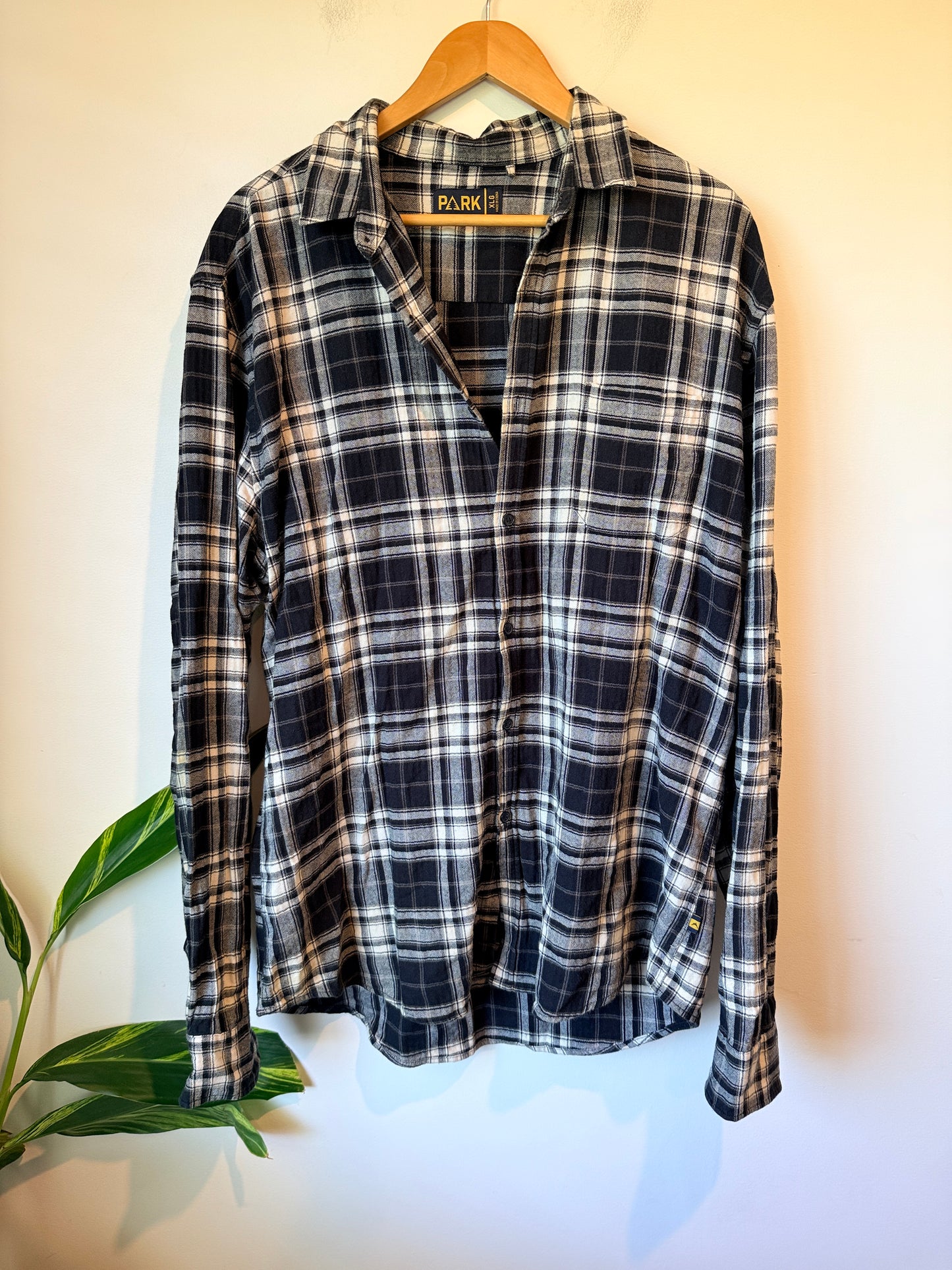 Park Plaid Flannel Button-down Shirt Size XLG