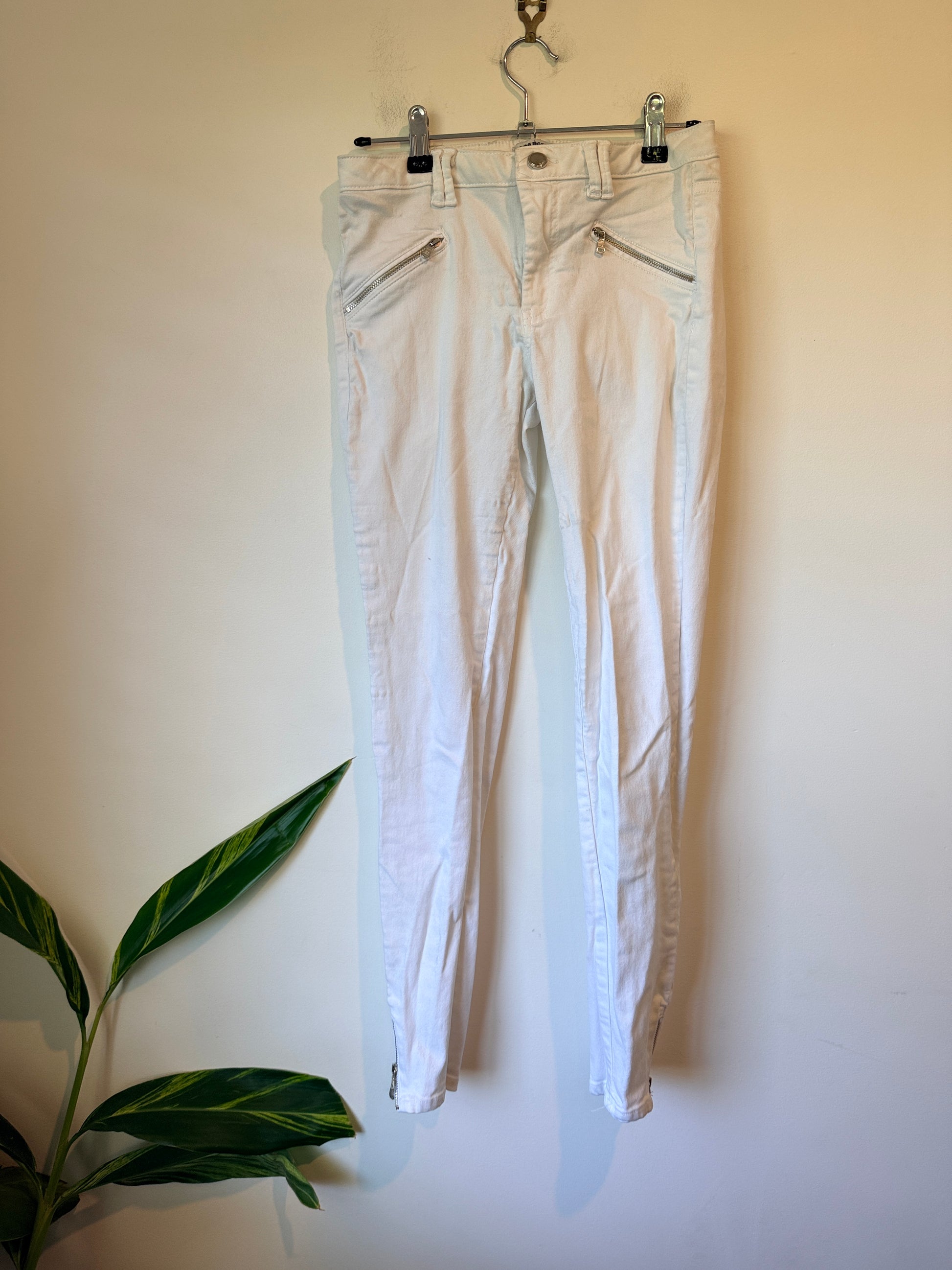 Zara Skinny Moto Jeans Size 38