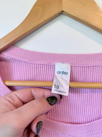 Anko Ribbed Knit Cropped Sweater Size 10