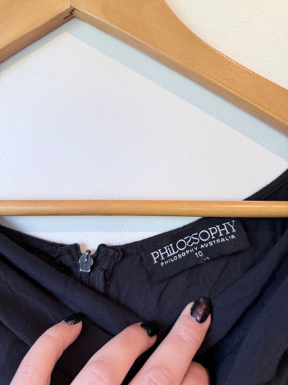 Philosophy Sleeveless Black Jumpsuit Size 10