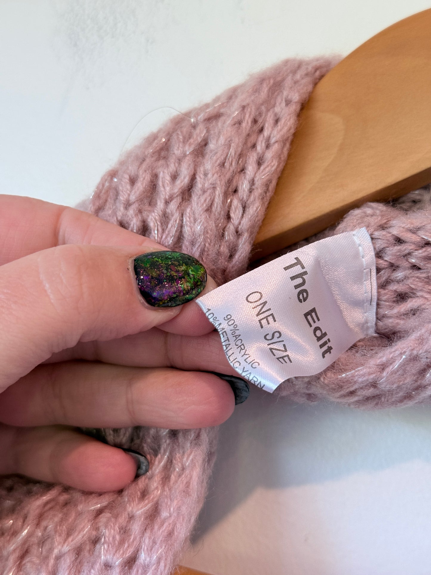 The Edit Ribbed Pattern Knit Scarf Size One Size