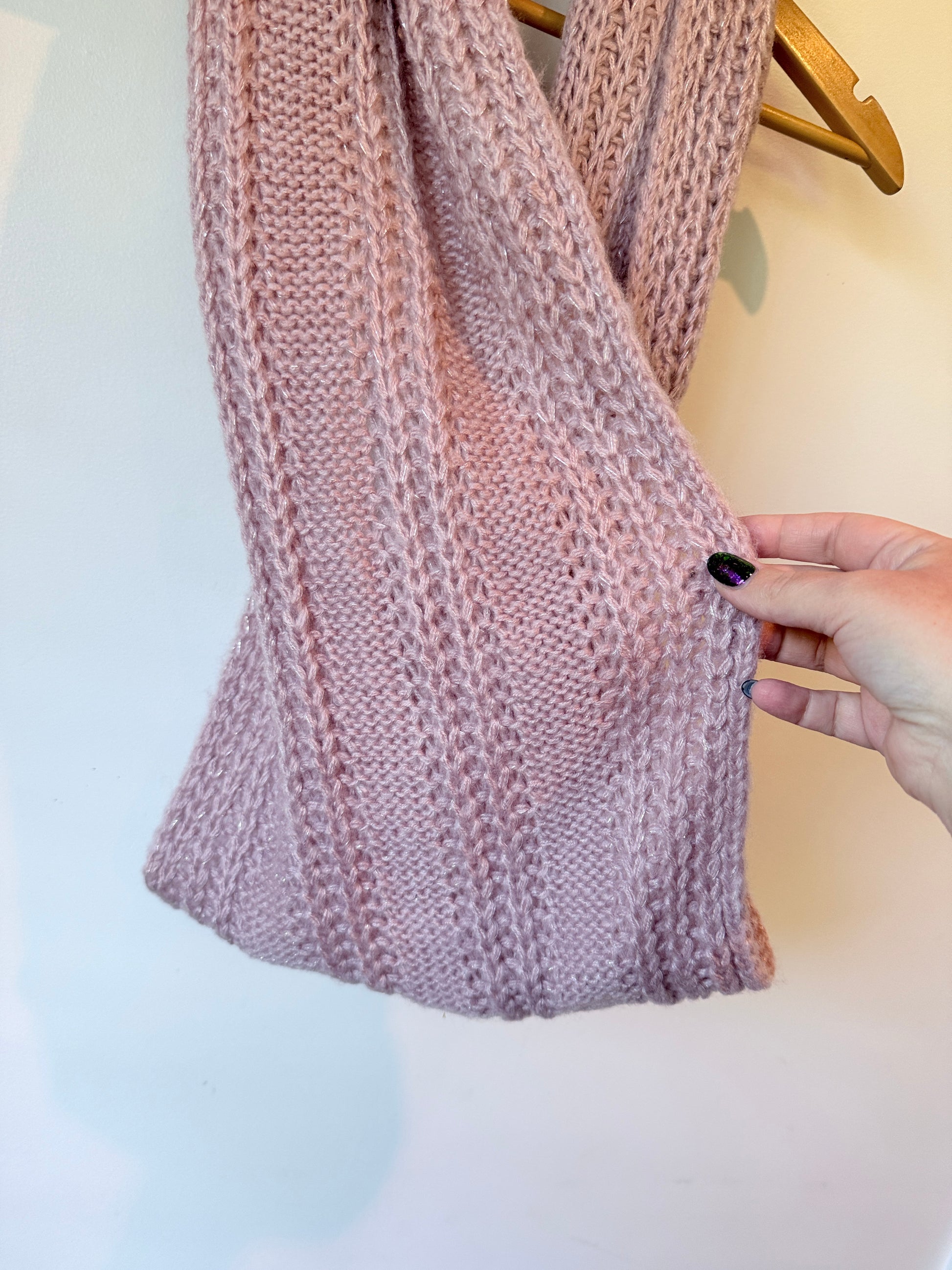 The Edit Ribbed Pattern Knit Scarf Size One Size