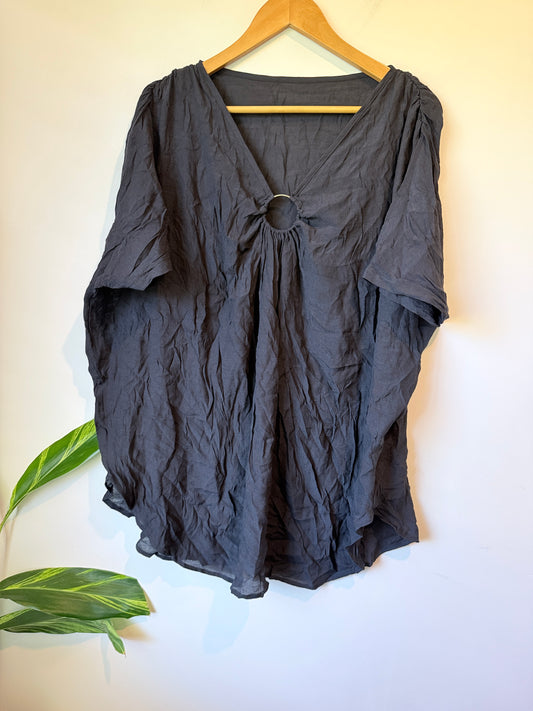 Brand Unknown Crinkled Kaftan Top Size U/Arm to U/Arm 78cm