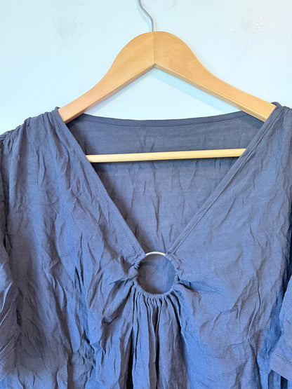 Brand Unknown Crinkled Kaftan Top Size U/Arm to U/Arm 78cm