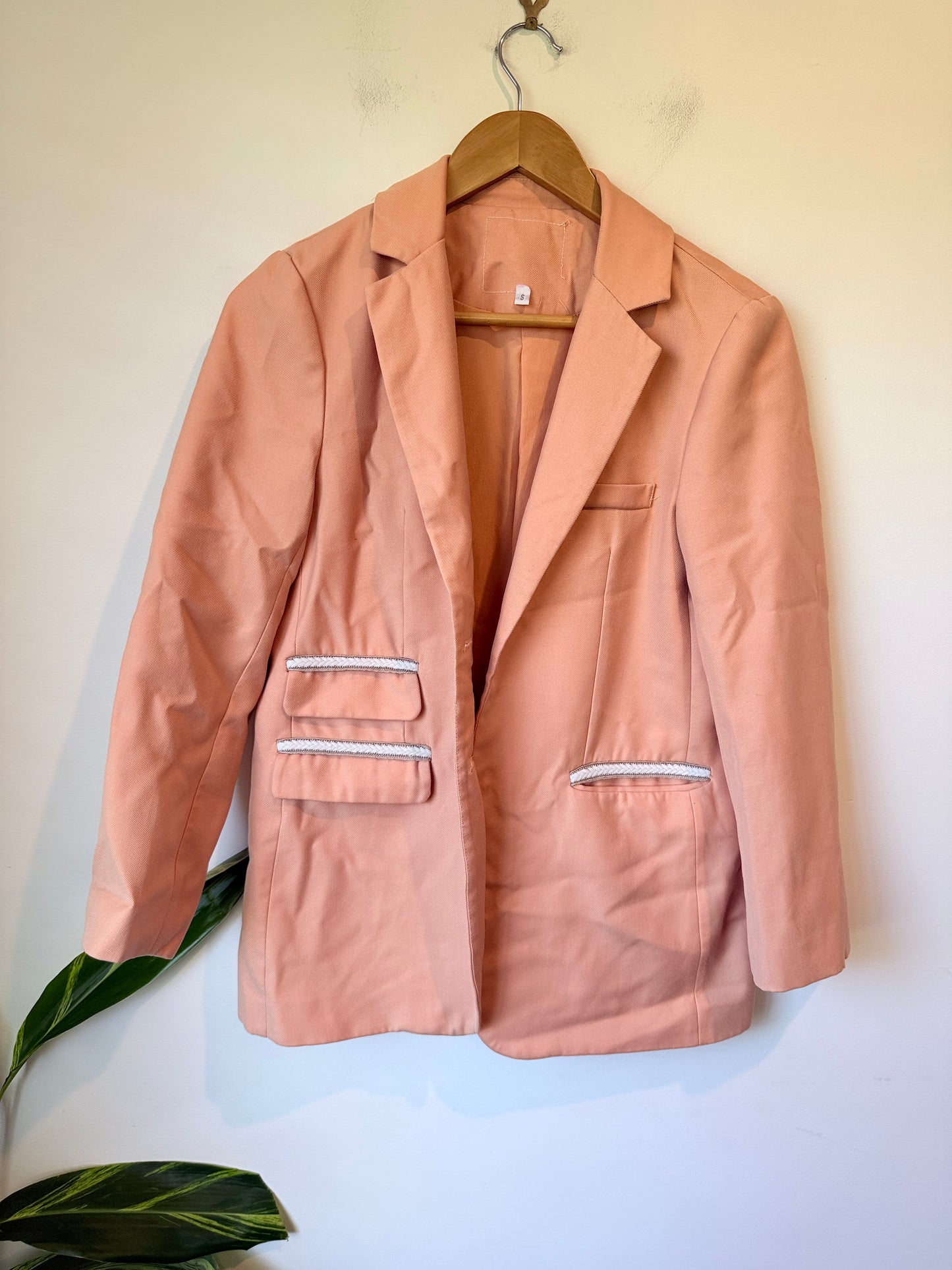 Brand Unknown Textured Blazer Size U/Arm to U/Arm 50cm