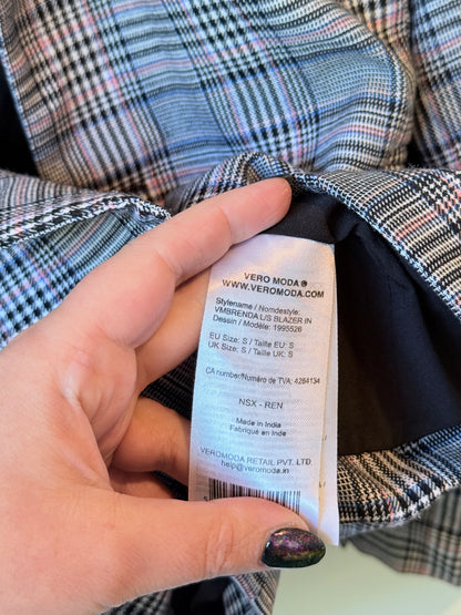 Vera Moda Plaid Blazer Size S