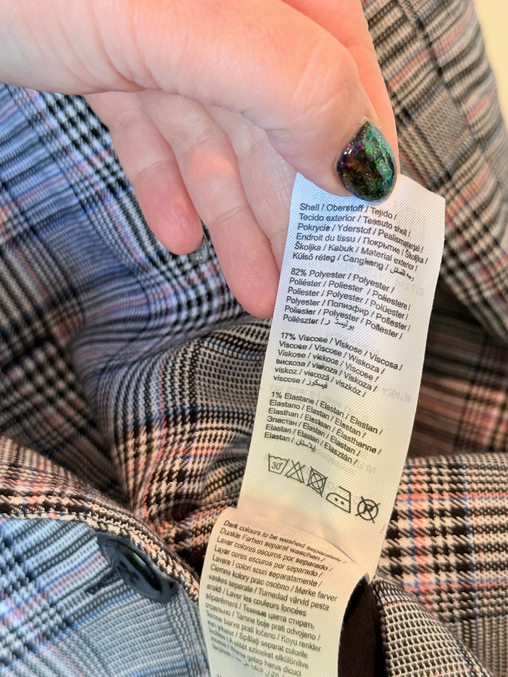 Vera Moda Plaid Blazer Size S