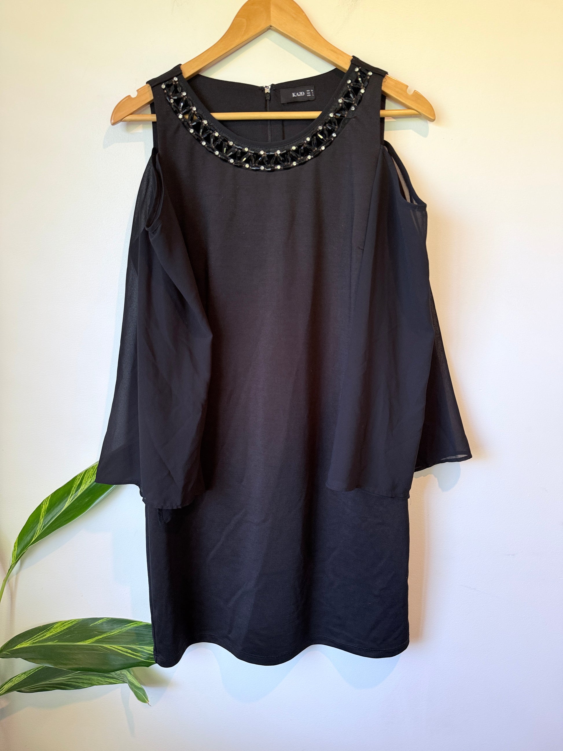 Kazo Cold-shoulder Cocktail Dress Size L