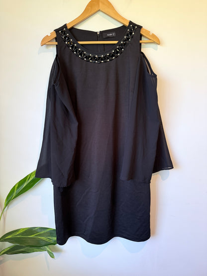 Kazo Cold-shoulder Cocktail Dress Size L