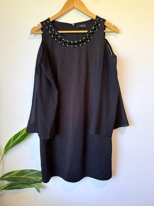Kazo Cold-shoulder Cocktail Dress Size L